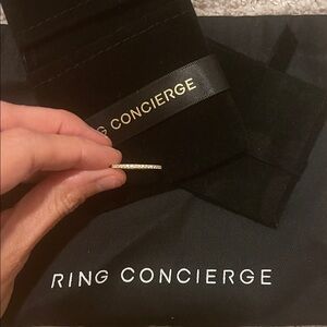 New Ring Concierge stackable pave diamond ring, gold, size 8